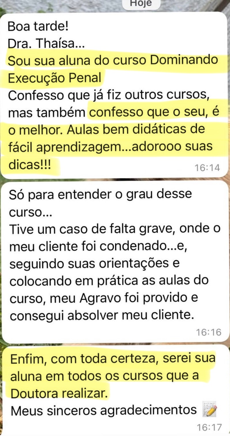 Feedback de aluno